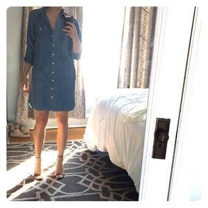 J. Crew Jean Button-Up Dress
